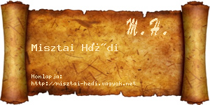 Misztai Hédi névjegykártya